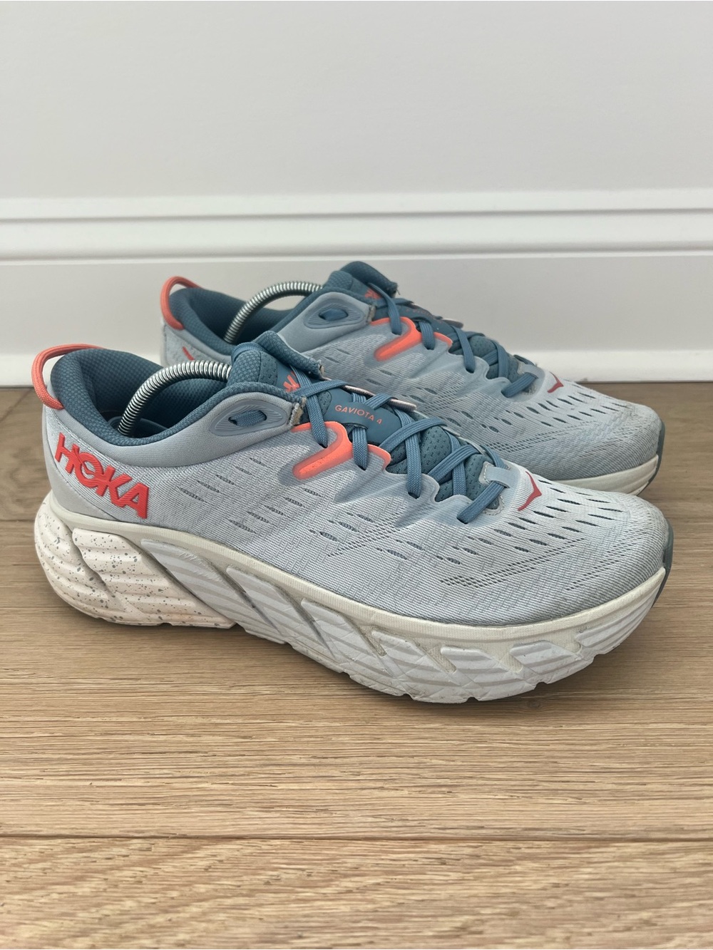 Hoka One One Gaviota 4 Blue Fog Running Shoe's Women's Size 9.5B 1123199BFPA